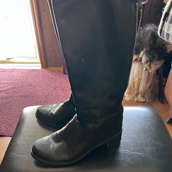 Stuart Weitzman black leather boots size 10 - Picture 2 of 5